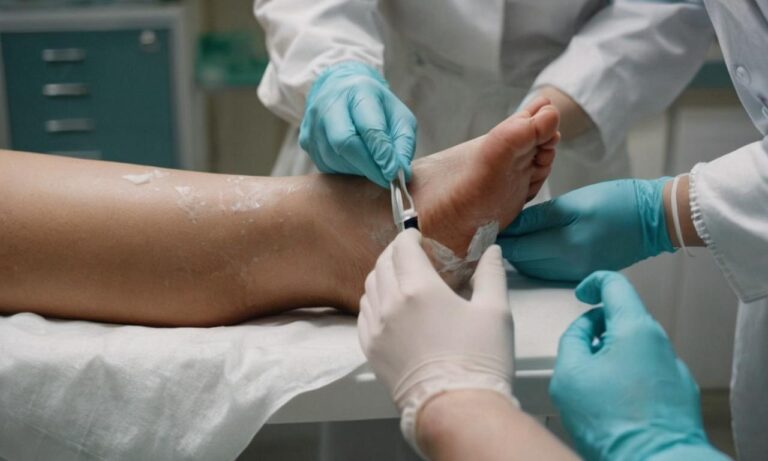 Zarządzanie ranami na nogach u osób z cukrzycą