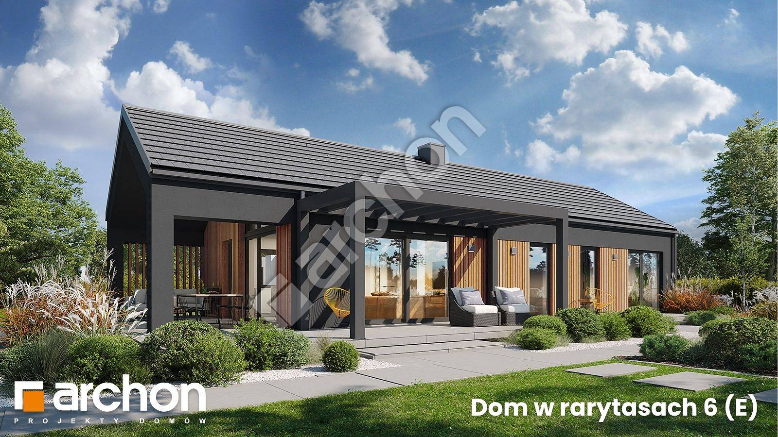 Dom w rarytasach 6 (E) - parterowy dom w stylu nowoczesnej stodoły, z wysoką strefą dzienną 4 ogród (81).jpg